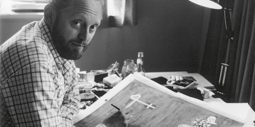 Ib Antoni med plakat. Se det store udvalg af Ib Antoni illustrationer og indkøbsnet på neye.dk