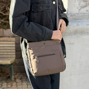 Aura Crossbody Bari Recycled Brun
