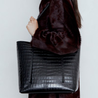 By Malene Birger Shopper Abilso Croco  Sort