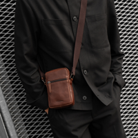 Tyler & Co Crossbody Kent Mobile Phone Ba Brun